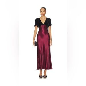 Rails Dory Dress in Garnet and Black velvet Dress